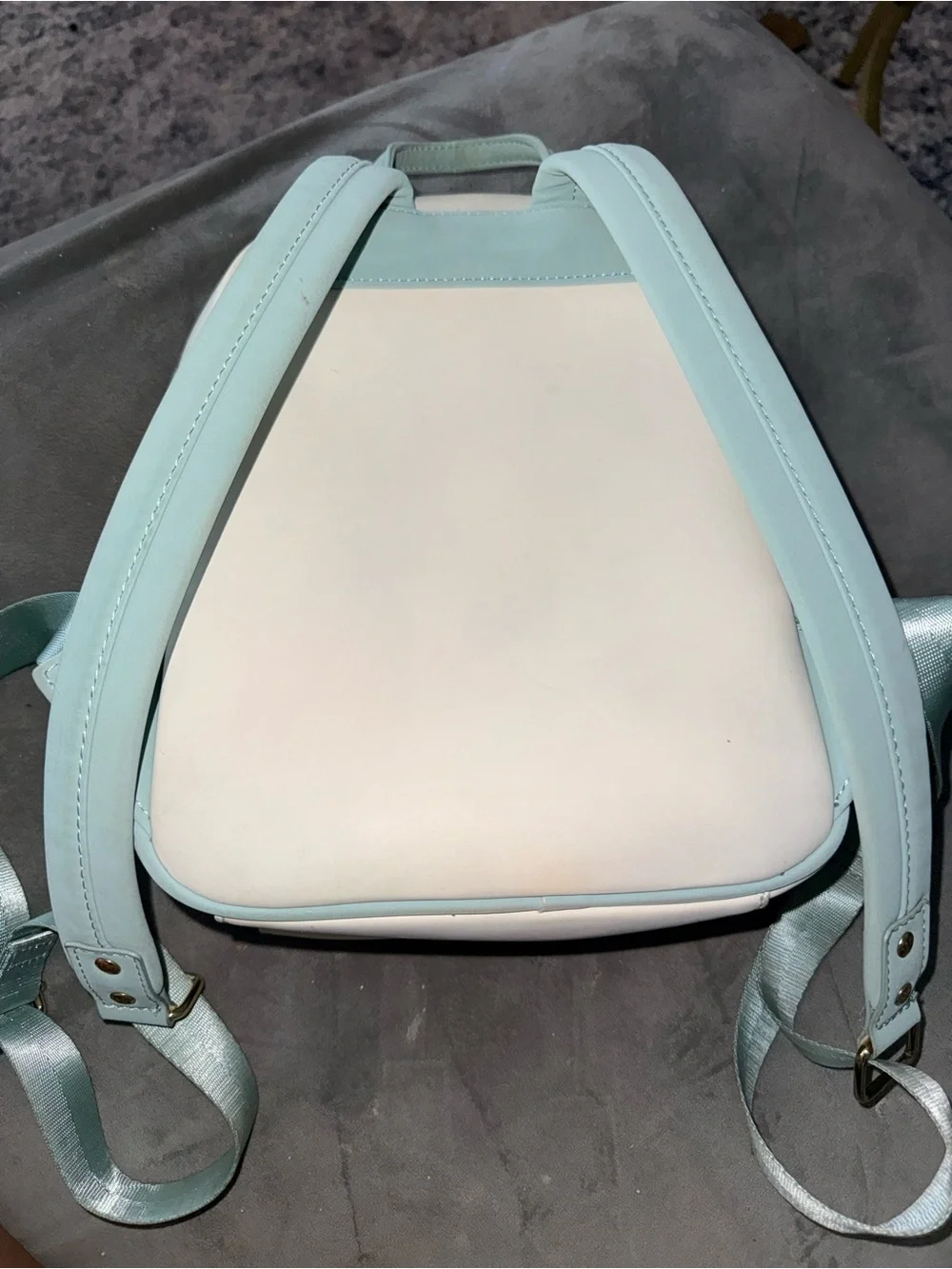 Disney Loungefly Stitch & Sea Turtle Mini Backpack in Light Blue and White